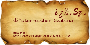 Österreicher Szabina névjegykártya