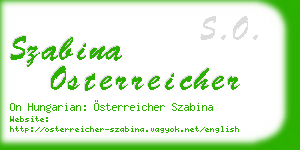 szabina osterreicher business card